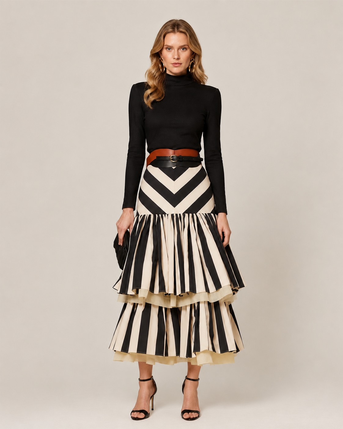 Vivienne | Pleated Midi Skirt