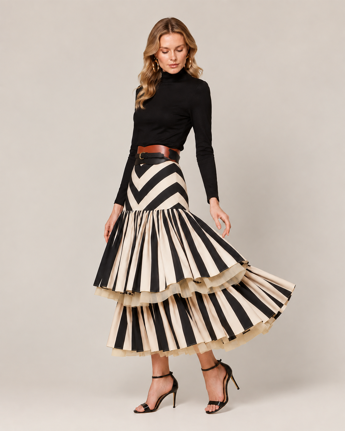 Vivienne | Pleated Midi Skirt