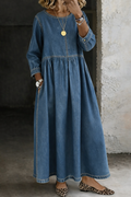 Zephyrelles | Vintage Denim Maxi Dress