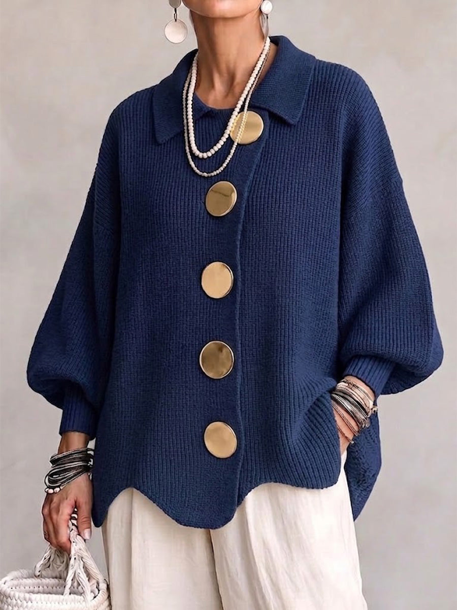 Eleanor | Gold-Button Cardigan
